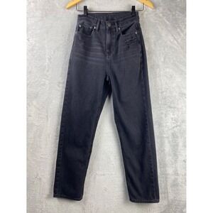 American Eagle Jeans 90s Boyfriend 0 Black Highest Rise Distressed Denim